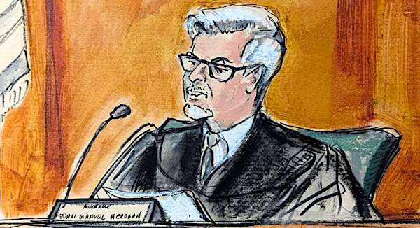 Judge Juan Merchan (Court sketch)